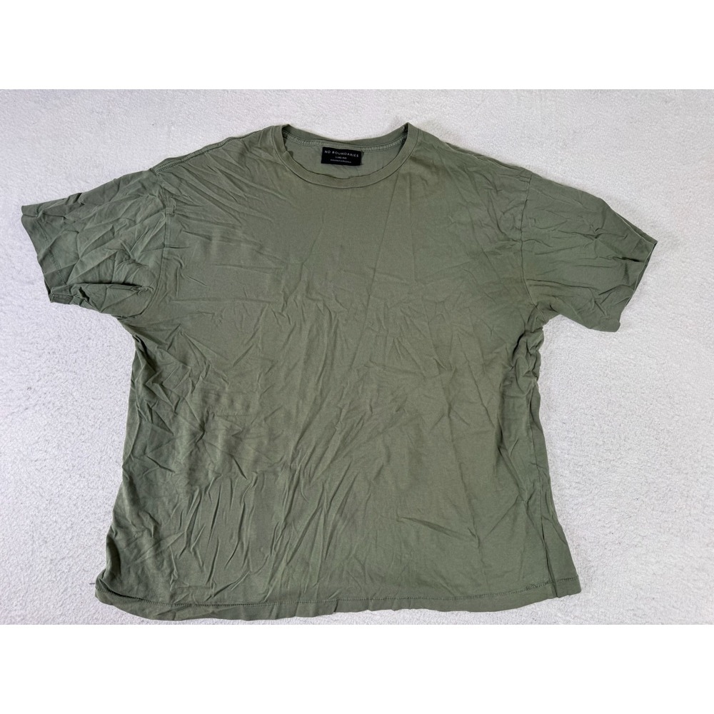 No Boundaries T-Shirt Mens Large Green Good Relaxed Fit Cotton Crew Neck Tee